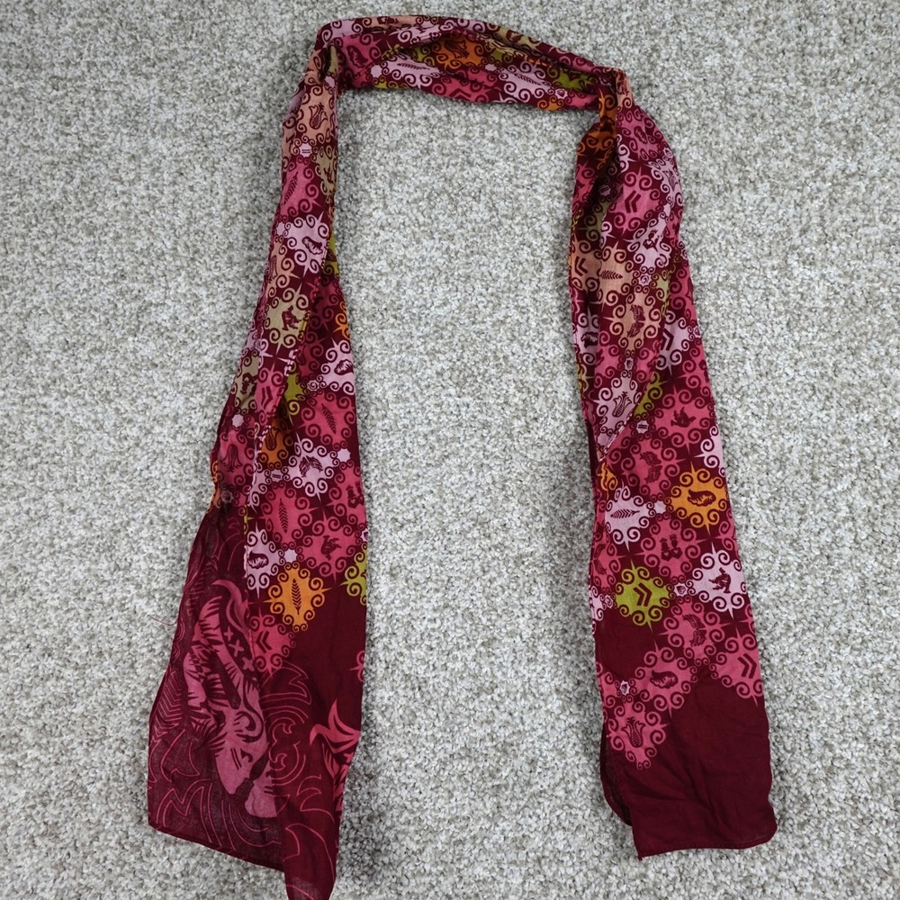 2010 Ford Warriors in Pink Scarf Burgundy Pink Geometric Pattern 52x9
